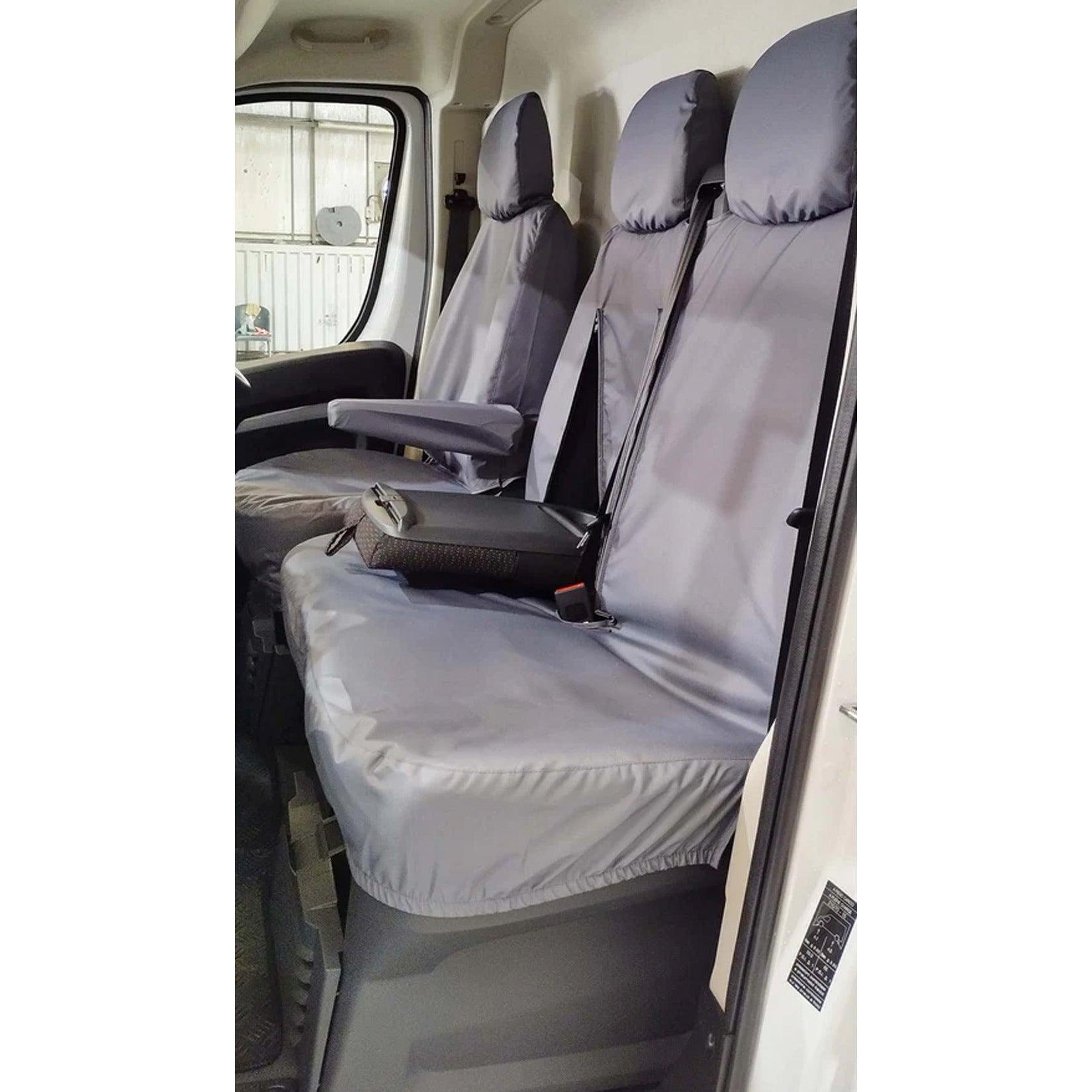 FIAT DUCATO / CITROEN RELAY / PEUGEOT BOXER 2022 ON FRONT SEAT COVERS -GREY - Storm Xccessories2