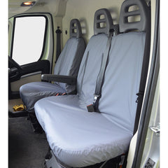 FIAT DUCATO VAN 2006 ON DRIVER SEAT AND DOUBLE PASSENGER SEAT COVERS - GREY - Storm Xccessories2