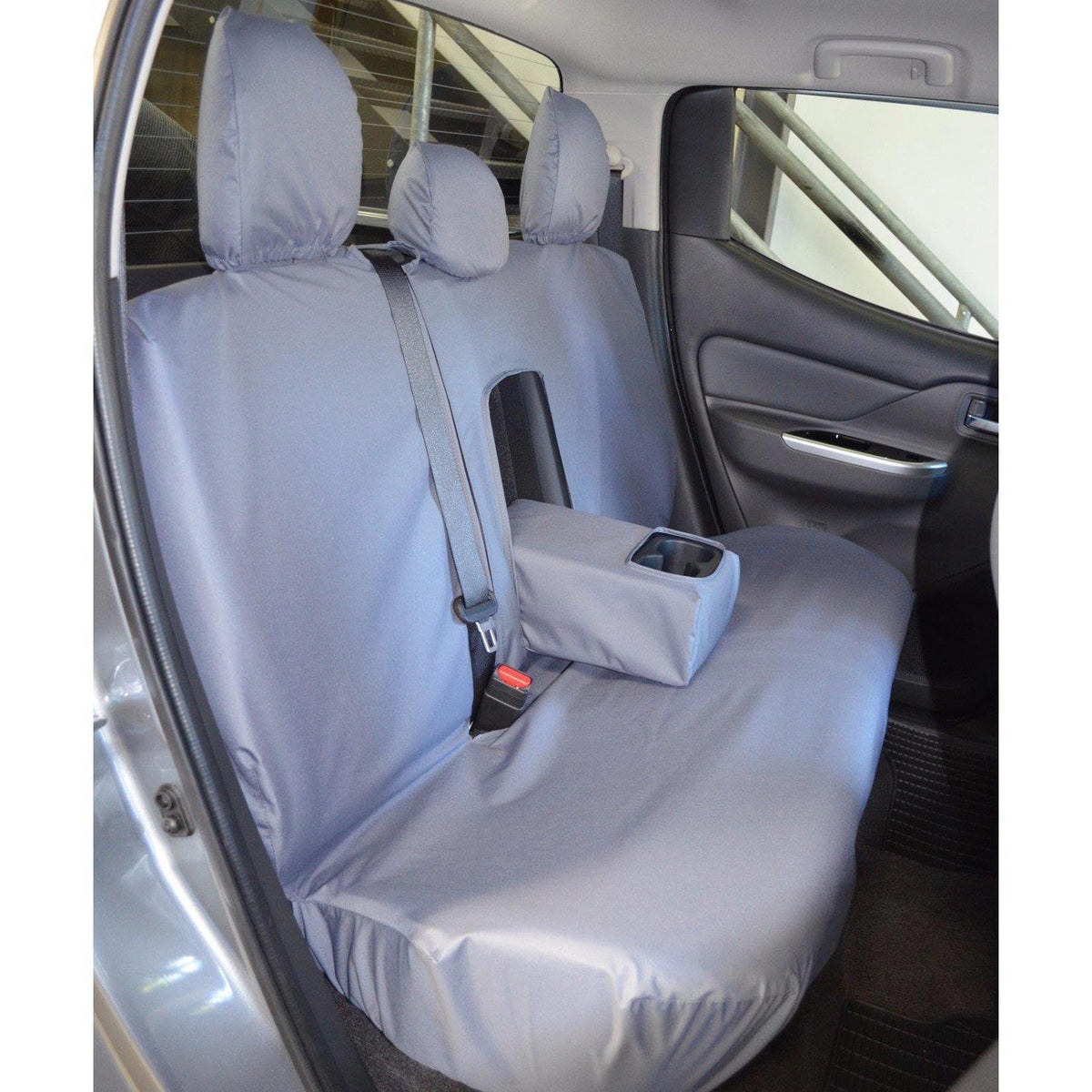 FIAT FULLBACK 2016 ON DOUBLE CAB REAR SEAT COVERS – GREY - Storm Xccessories2