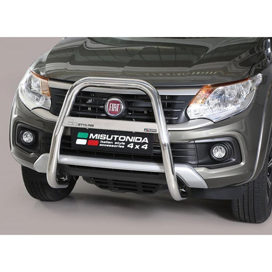 FIAT FULLBACK 2016 ON - MISUTONIDA HIGH FRONT A-BAR – 63MM – STAINLESS - Storm Xccessories2