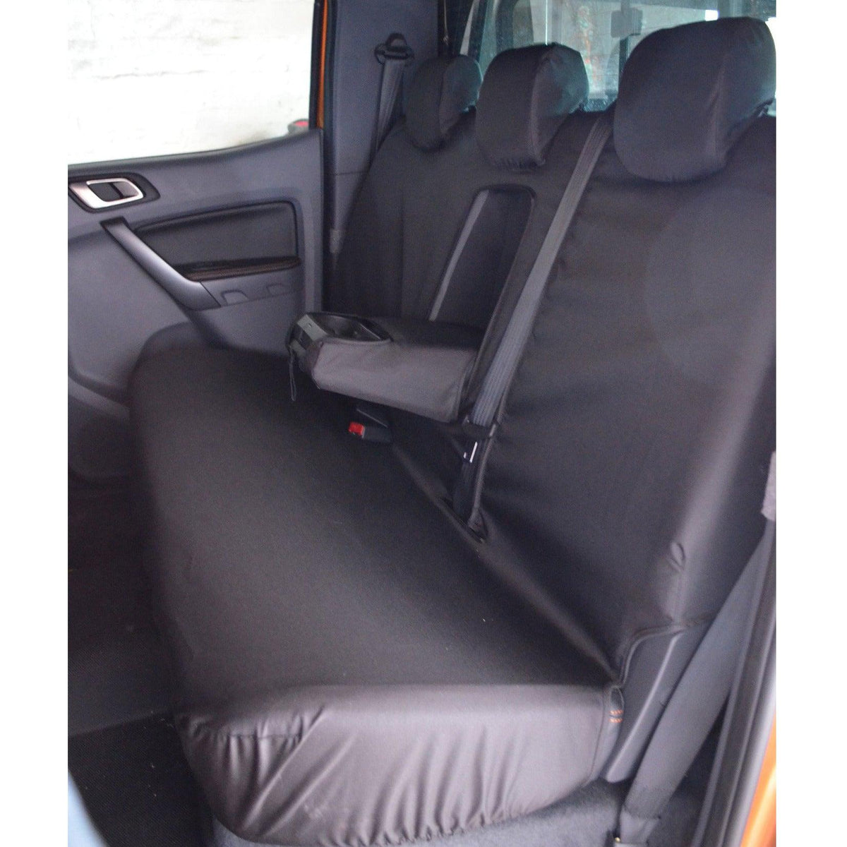 Ford Ranger 2012-2022- Double Cab Rear Seat Covers - Black