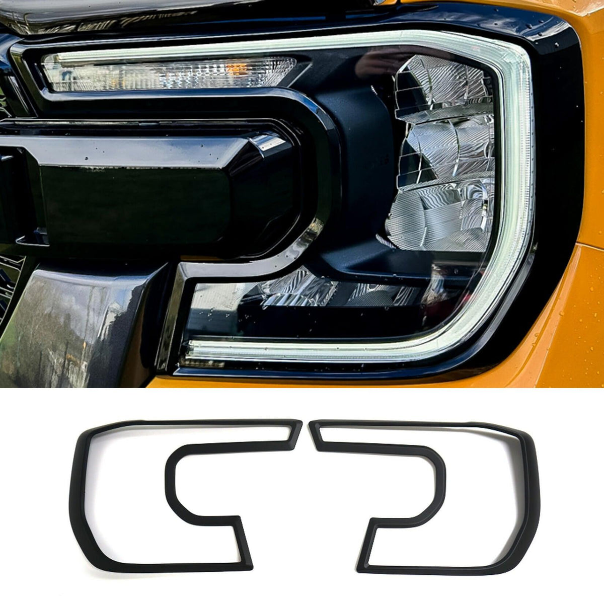 Ford Ranger & Raptor T9 2023 On - Stx Head Light Covers Wildtrak / Raptor  Gloss Black - Pair – Storm Xccessories