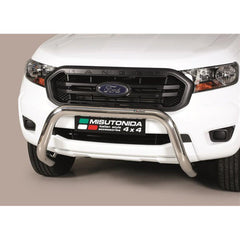 FORD RANGER T6 2012-2022 - MISUTONIDA EC APPROVED FRONT BAR - 76MM - STAINLESS FINISH - Storm Xccessories2