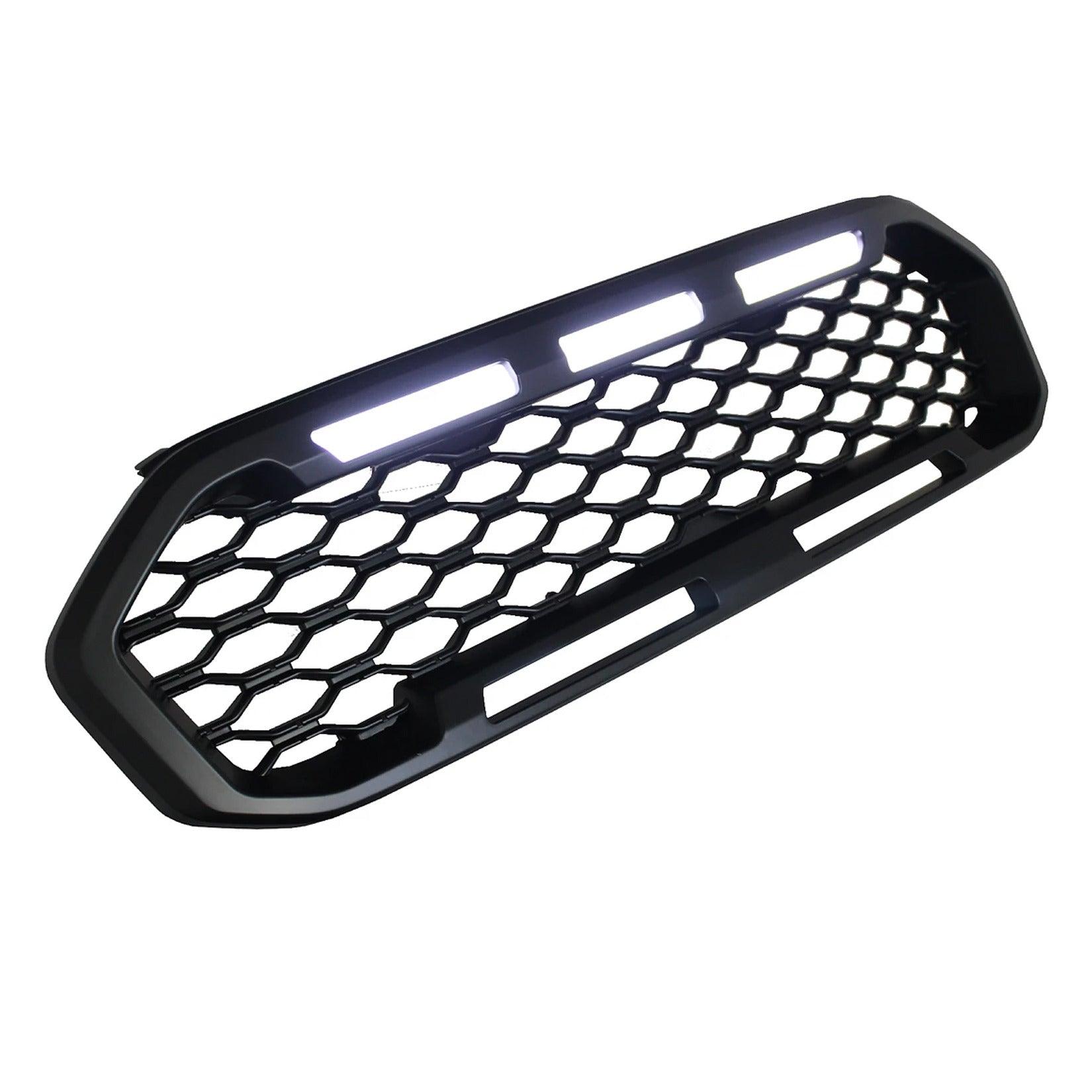 FORD RANGER T6 2019 - 2022 - REPLACEMENT GRILL WITH LEDS - BLACK - MESH STYLE - NOT WILDTRAK - Storm Xccessories2