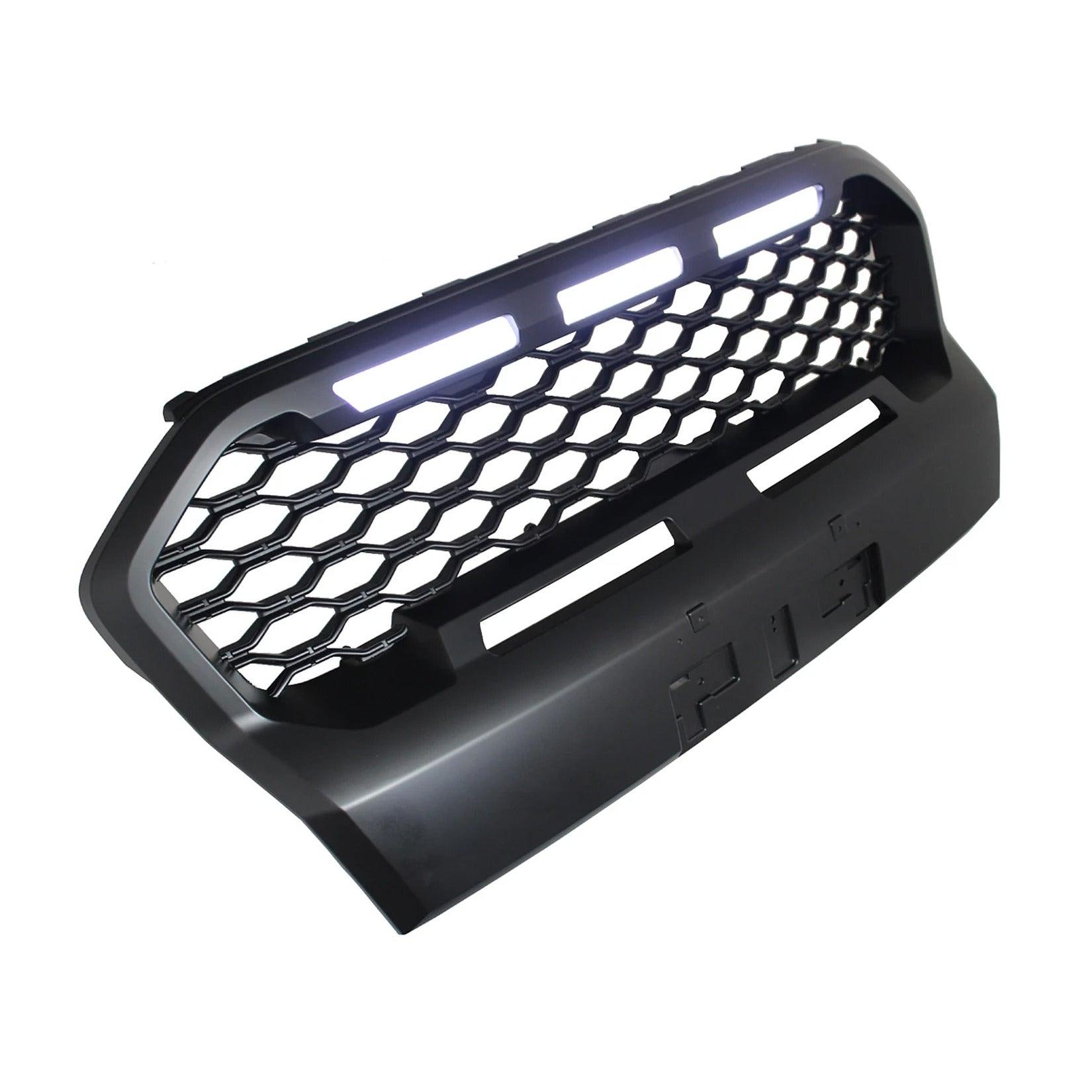 FORD RANGER T6 2019-2022– WILDTRAK REPLACEMENT LED GRILL – MESH – BLACK - Storm Xccessories2