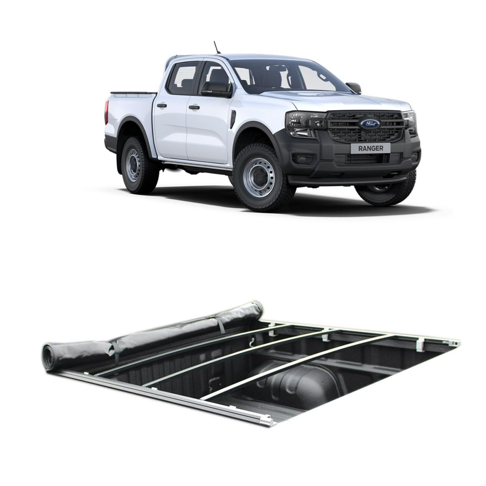 FORD RANGER T9 2022 ON NON WILDTRAK – DOUBLE CAB – STX ROLL UP TONNEAU SOFT COVER - Storm Xccessories2