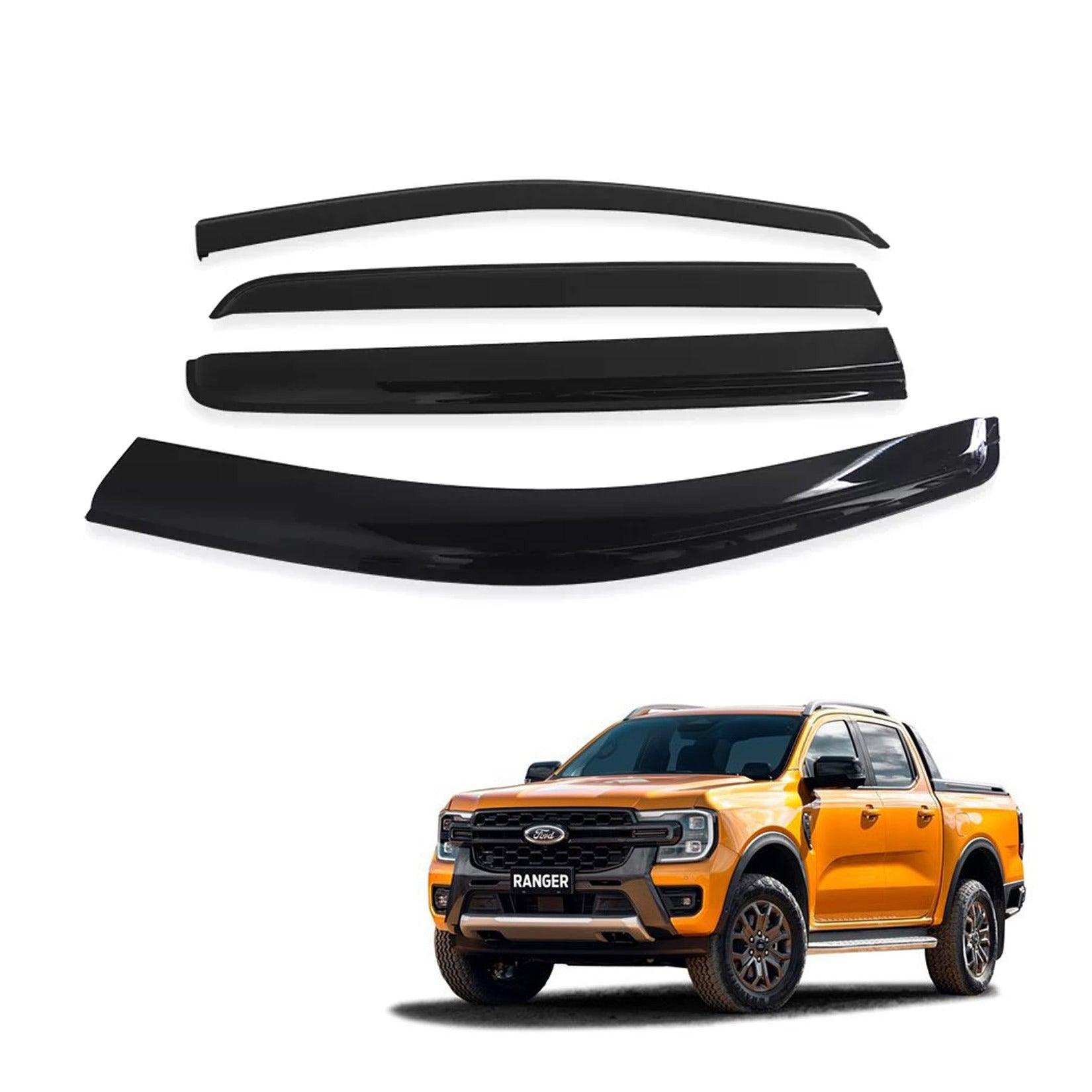 Ford Ranger T9 & Vw Amarok 2023 On Double Cab Stx Quad Wind Deflectors - 4pcs