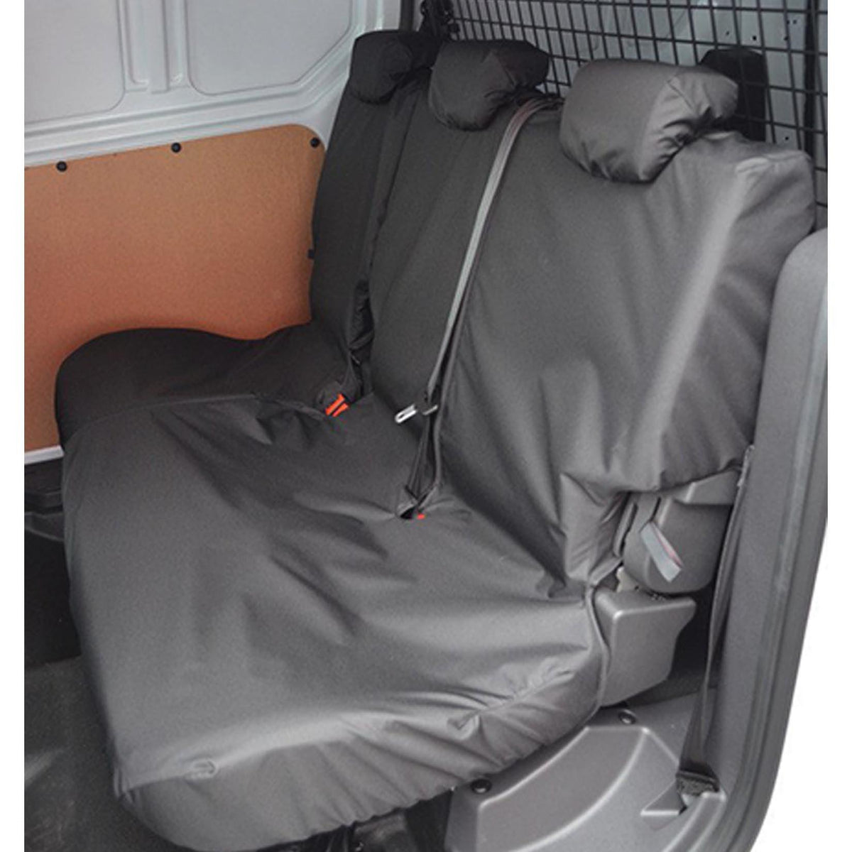 FORD TRANSIT CONNECT VAN 2014-2018 DOUBLE CAB IN VAN REAR SEAT COVERS - BLACK - Storm Xccessories2