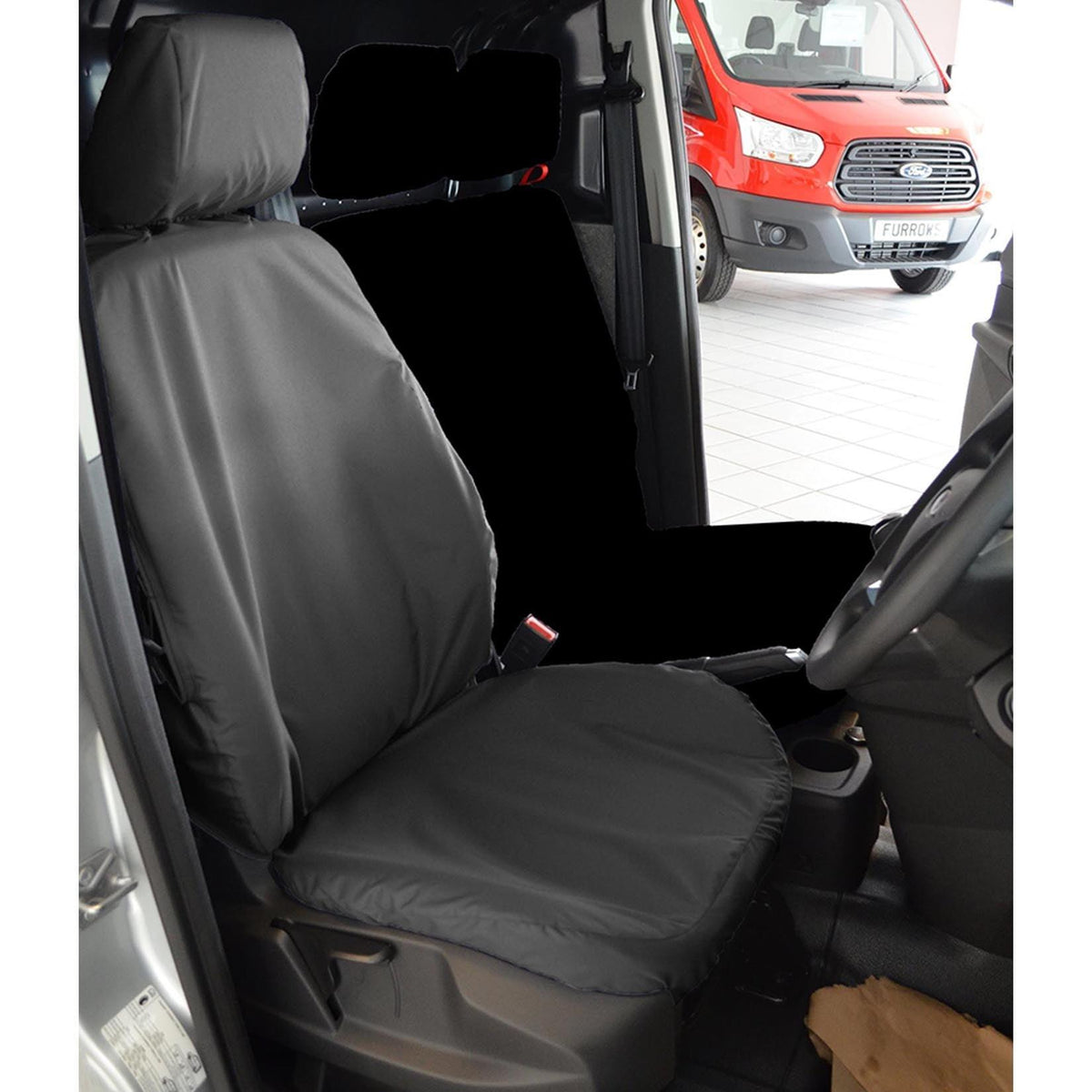 FORD TRANSIT CONNECT VAN 2014-2018 DRIVER'S SEAT COVER - BLACK - Storm Xccessories2
