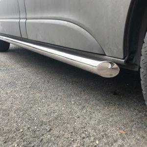 FORD TRANSIT CUSTOM 2018 ON STAINLESS STEEL SIDE BARS – ANGULAR TYPE – SHORT WHEEL BASE – 60MM - Storm Xccessories2
