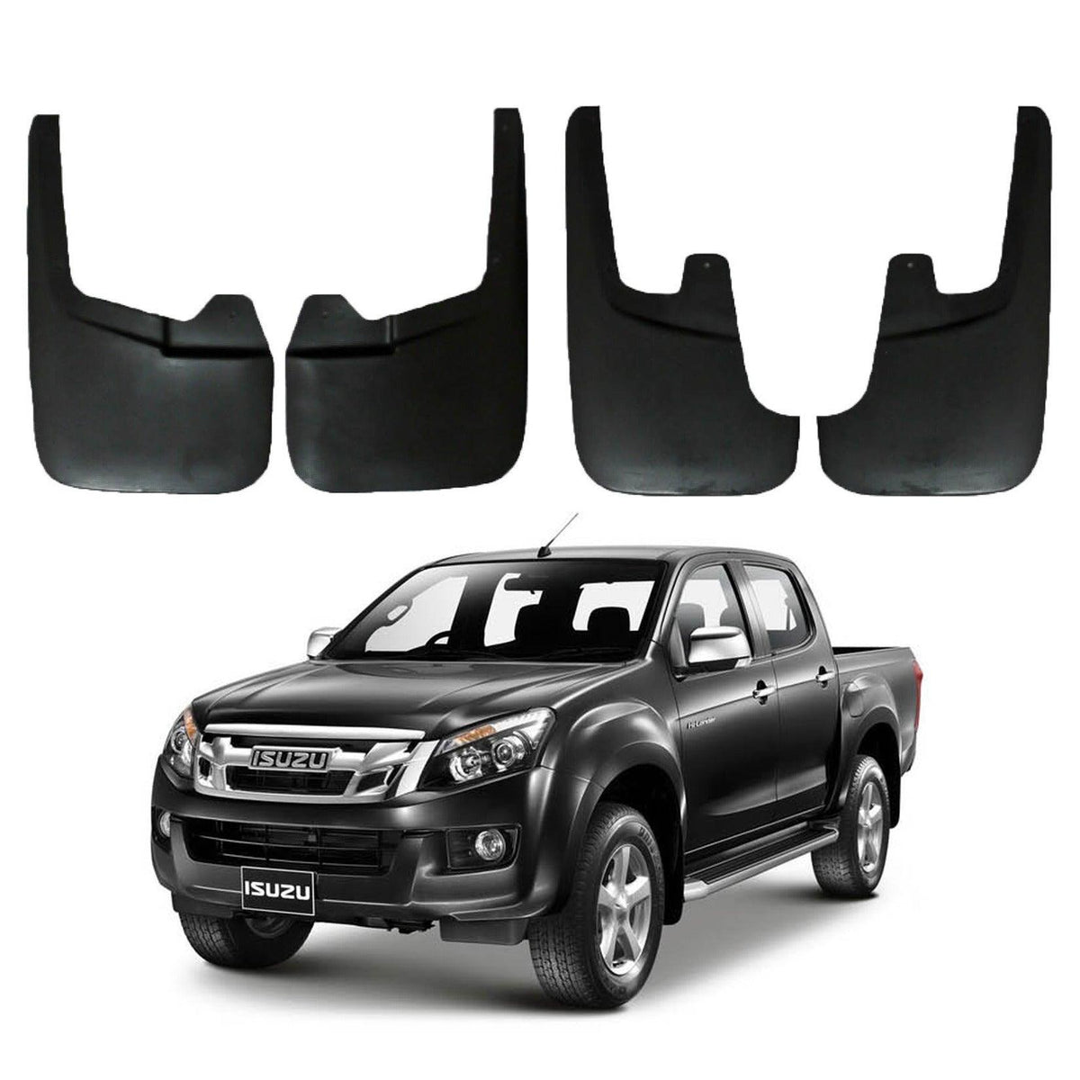 Isuzu D-max 2012-2017 Double Cab Mud Flaps - 4pcs Set