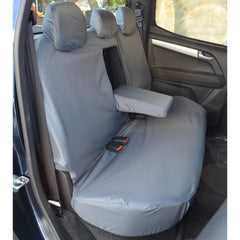 Isuzu D-max 2012 - 2021 - Rear Seat Covers - With Armrest - Grey