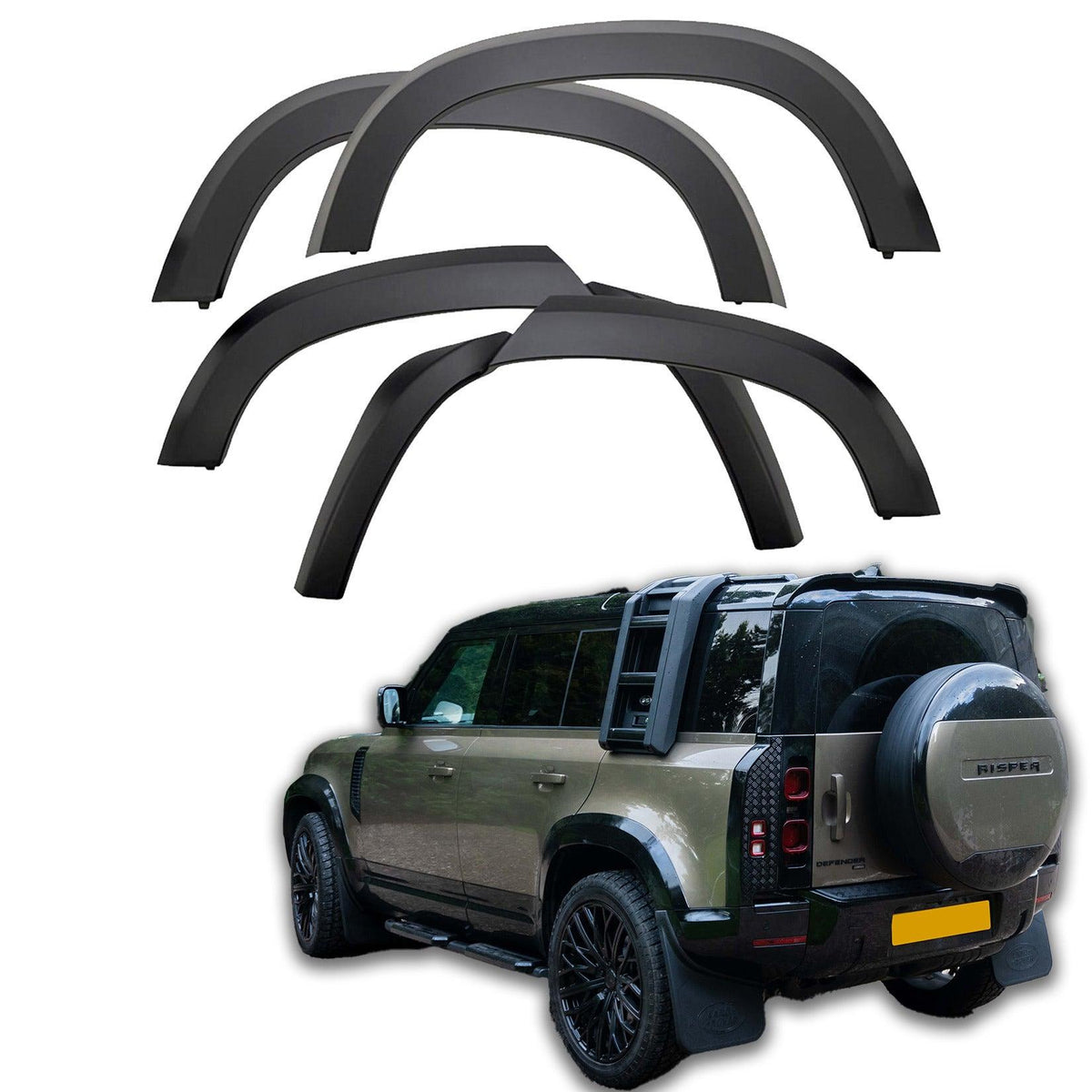 Land Rover Defender 110 2020 On - Wheel Arch Kit - Matte Black