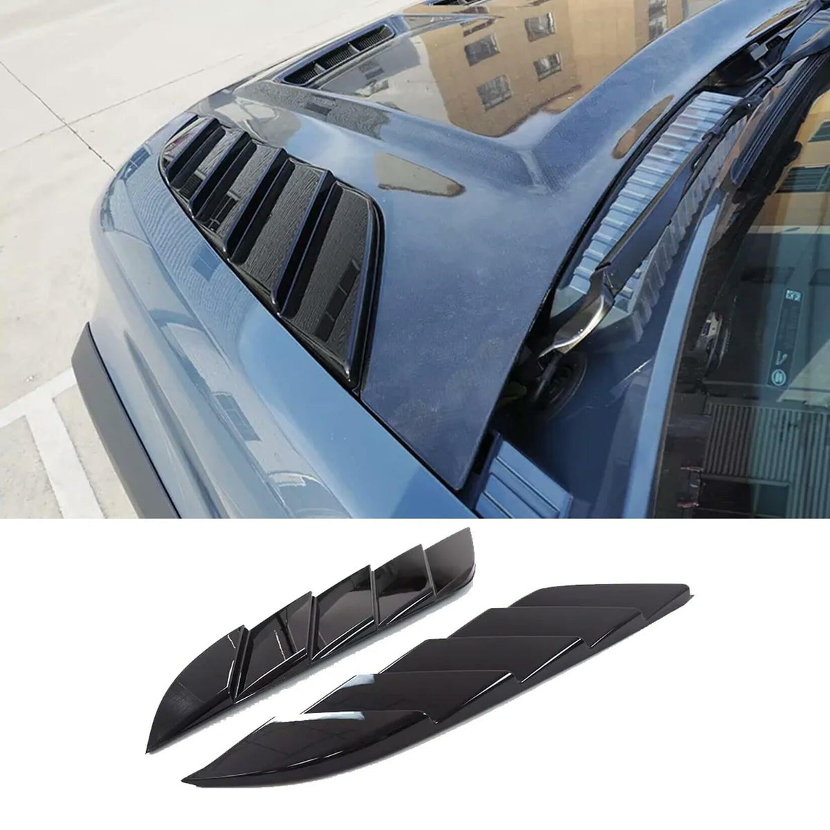 LAND ROVER DEFENDER 110 & 90 L663 2020 – BONNET VENT COVERS – GLOSS BLACK - Storm Xccessories2