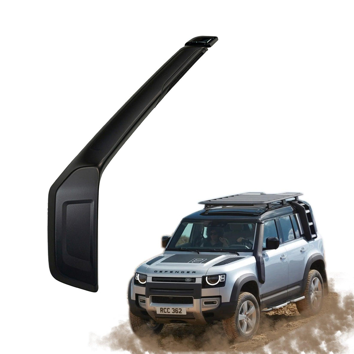 LAND ROVER DEFENDER 90 &amp; 110 L663 2020 ON OEM STYLE OFF-ROAD SNORKEL - BLACK - Storm Xccessories2