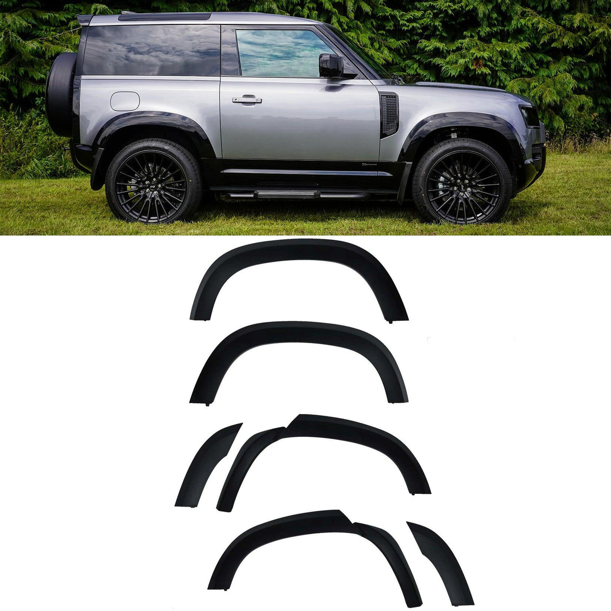 LAND ROVER DEFENDER 90 2020 GENUINE WHEEL ARCH KIT - MATTE BLACK - Storm Xccessories2