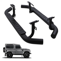 Land Rover Defender 90 Oem Style Running Boards 2003-2020 - Side Steps - Pair - Black