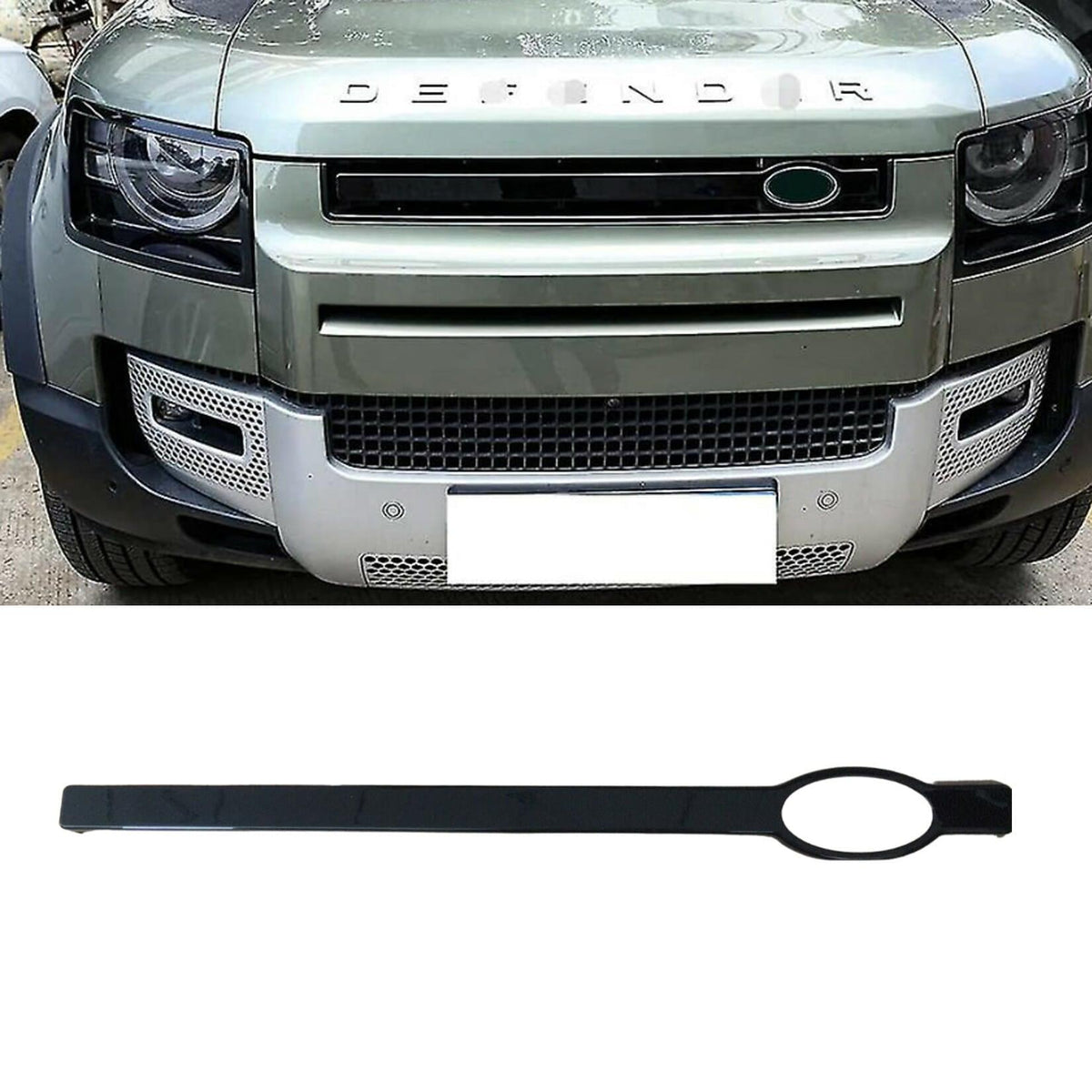 Land Rover Defender L663 90 / 110 / 130 2020 On - Front Bumper Grille In Gloss Black