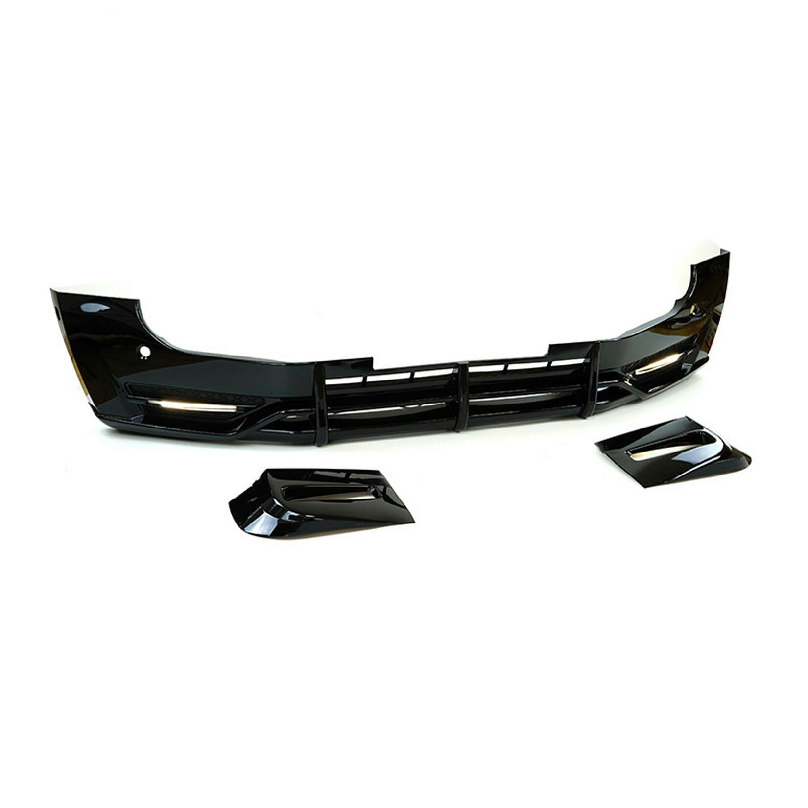 Land Rover Defender L663 90 / 110 / 130 2020 On - Front Bumper Splitter In Gloss Black