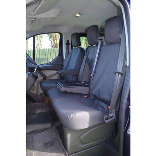 MAXUS DELIVER 9 & EDELIEVER 9 2020+ - FRONT TAILORED SEAT COVERS - 3 SEAT WITH WORK TRAY - Storm Xccessories2