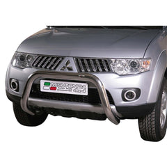 MITSUBISHI L200 2010-2014 MISUTONIDA EC APPROVED FRONT BAR - 76MM - STAINLESS FINISH - Storm Xccessories2
