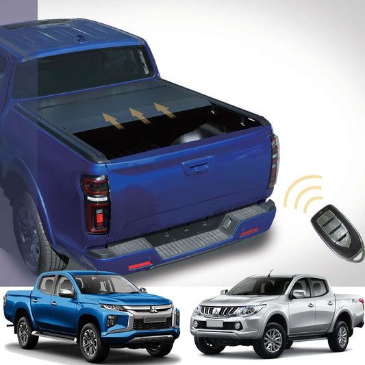MITSUBISHI L200 SERIES 5 & 6 2016 ON - DOUBLE CAB - RIDGEBACK AUTO ELECTRIC ROLL TOP COVER - Storm Xccessories2