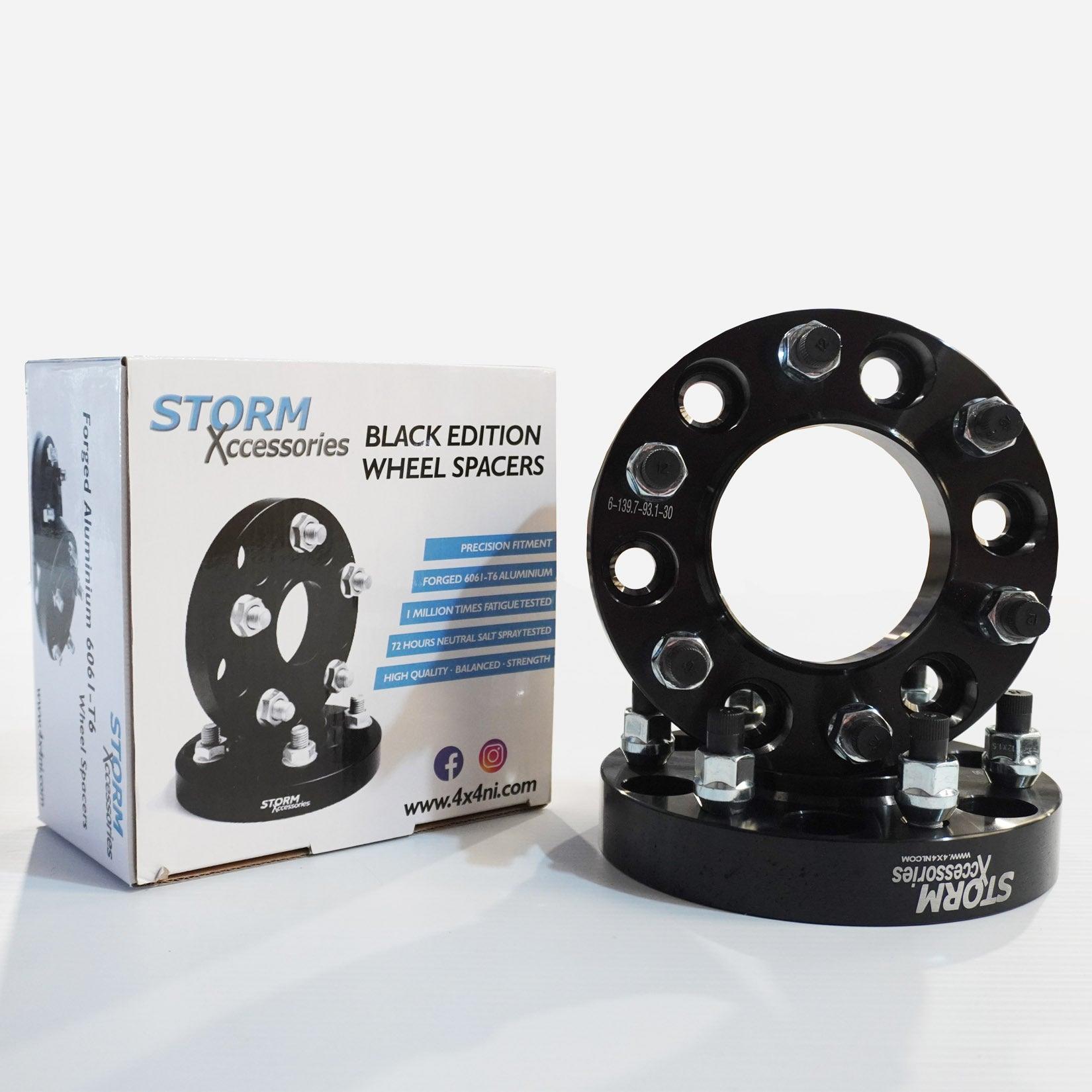 NISSAN NAVARA 6x114.3 25MM WHEEL SPACERS WITH HUB CENTRIC- BLACK (OFF ROAD USE) - Storm Xccessories2