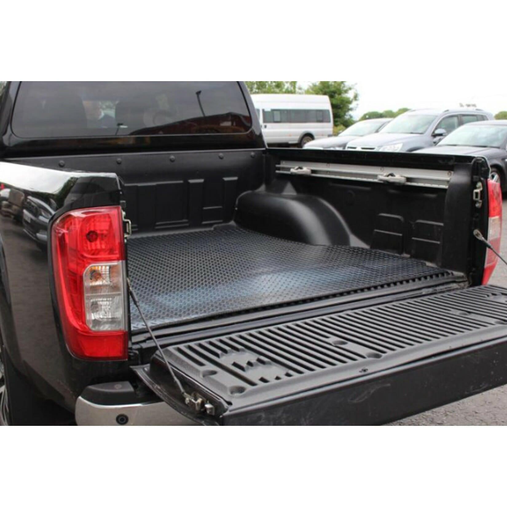 NISSAN NAVARA NP300 2016 ON DOUBLE CAB LOAD BED RUBBER MAT BLACK - Storm Xccessories2