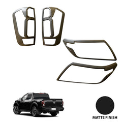 Nissan Navara Np300 - 2016 On - Stx Head Light And Tail Light Guards - Set - Matte Black