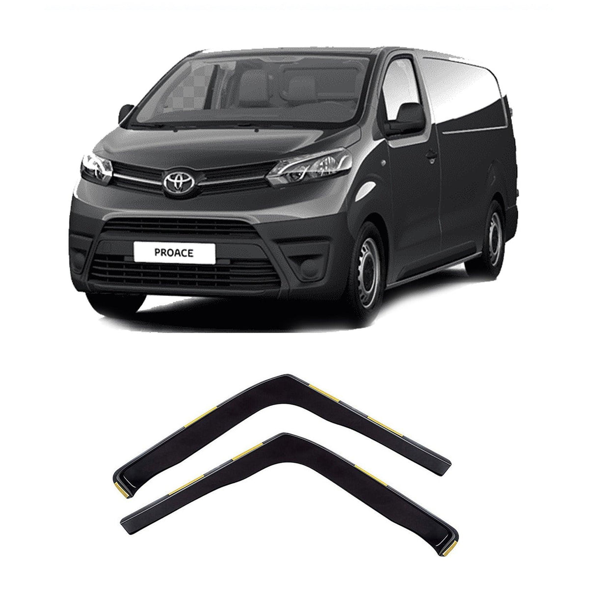 PROACE 16ON / EXPERT 16ON / VIVARO 21ON / DISPATCH 16ON - STX WIND DEFLECTORS - 2 PCS SET W126 - Storm Xccessories2