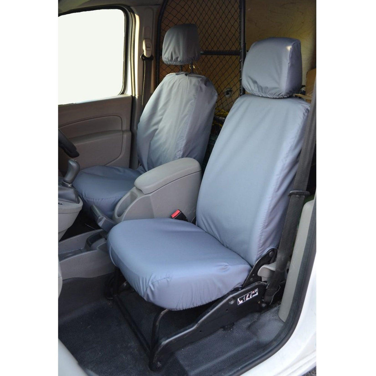 RENAULT KANGOO 2008 ON DRIVER AND FOLDING PASSENGER SEAT COVERS - PAIR - GREY - Storm Xccessories2