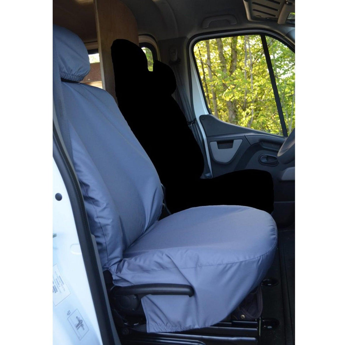 RENAULT MASTER VAN 2010 ON SINGLE DRIVER'S SEAT COVER - GREY - Storm Xccessories2