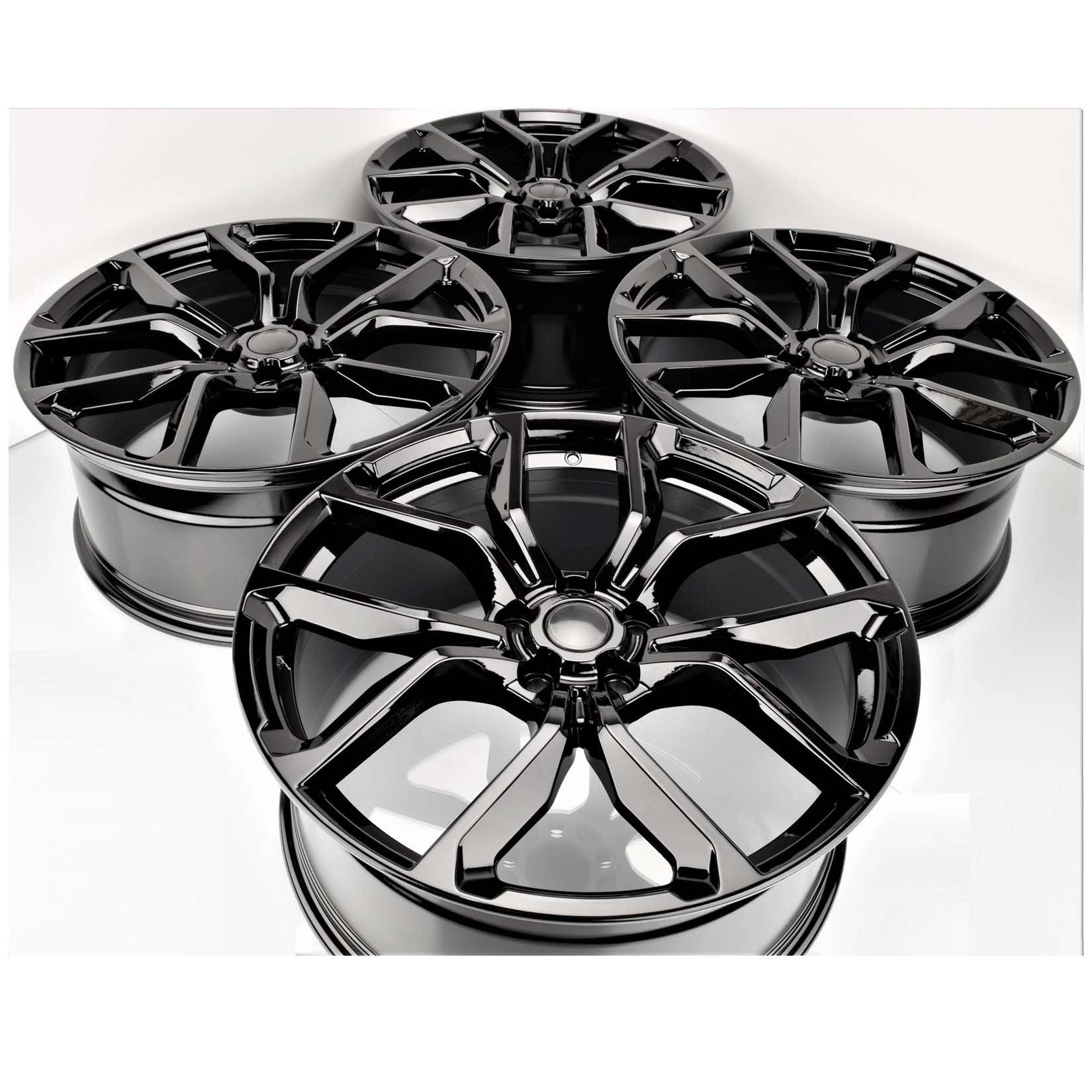 Svr Style 5 Split Spoke 5x120 - 22 Inch Alloys Wheels With Gloss Black Finish - X1