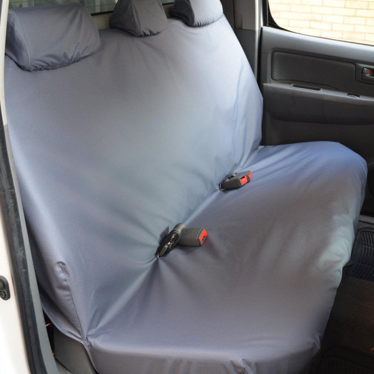 TOYOTA HILUX 2005-2016 DOUBLE CAB REAR SEAT COVERS - GREY - Storm Xccessories2
