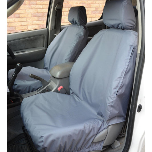 TOYOTA HILUX 2005-2016 FRONT PAIR SEAT COVERS - GREY - Storm Xccessories2