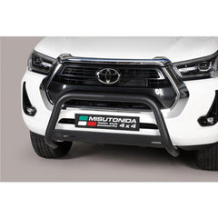 Toyota Hilux 2021 On Misutonida Ec Approved Front Bar In Black - 63mm