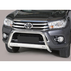TOYOTA HILUX MK8 2016-2020 - MISUTONIDA EC APPROVED FRONT A-BAR - 63MM - STAINLESS FINISH - Storm Xccessories2