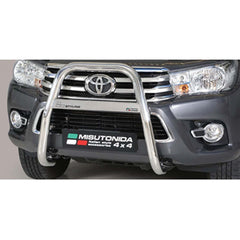 TOYOTA HILUX MK8 2016-2020 - MISUTONIDA HIGH FRONT A-BAR - 63MM - STAINLESS FINISH - Storm Xccessories2