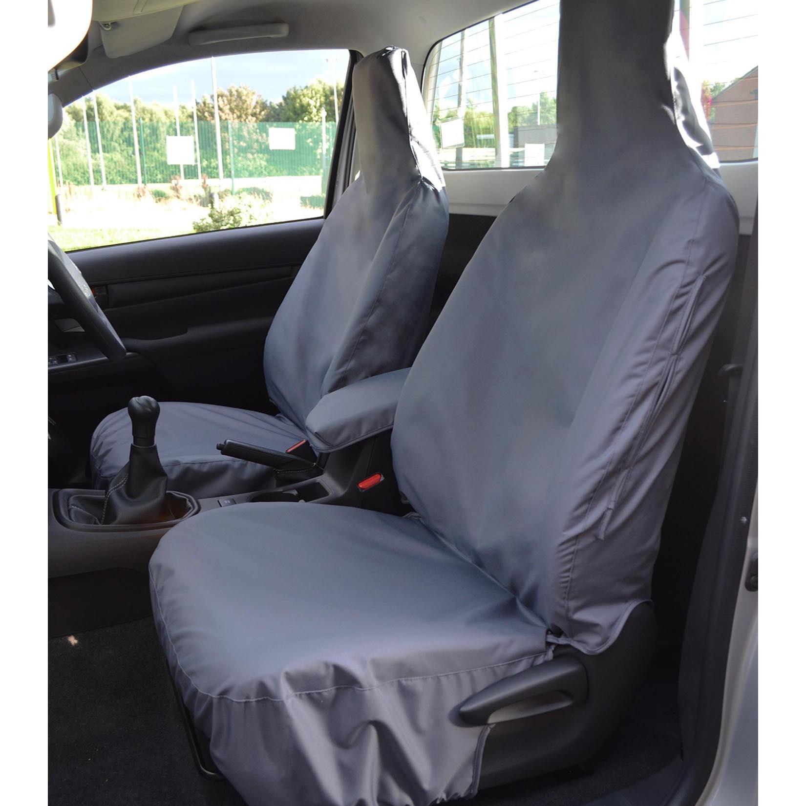 TOYOTA HILUX SINGLE CAB 2016 ON PAIR SEAT COVERS - GREY - Storm Xccessories2