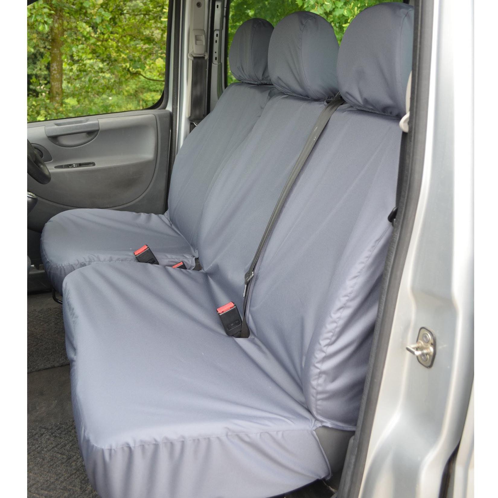 TOYOTA PROACE 2013-2016 DRIVER AND FRONT DOUBLE PASSENGER SEAT COVERS - GREY - Storm Xccessories2