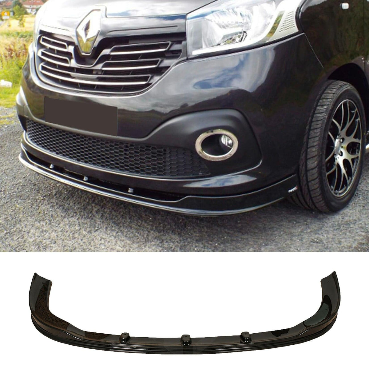 Trafic 2014 On / Vivaro 2014-2019 Stx Front Splitter Spoiler In Black