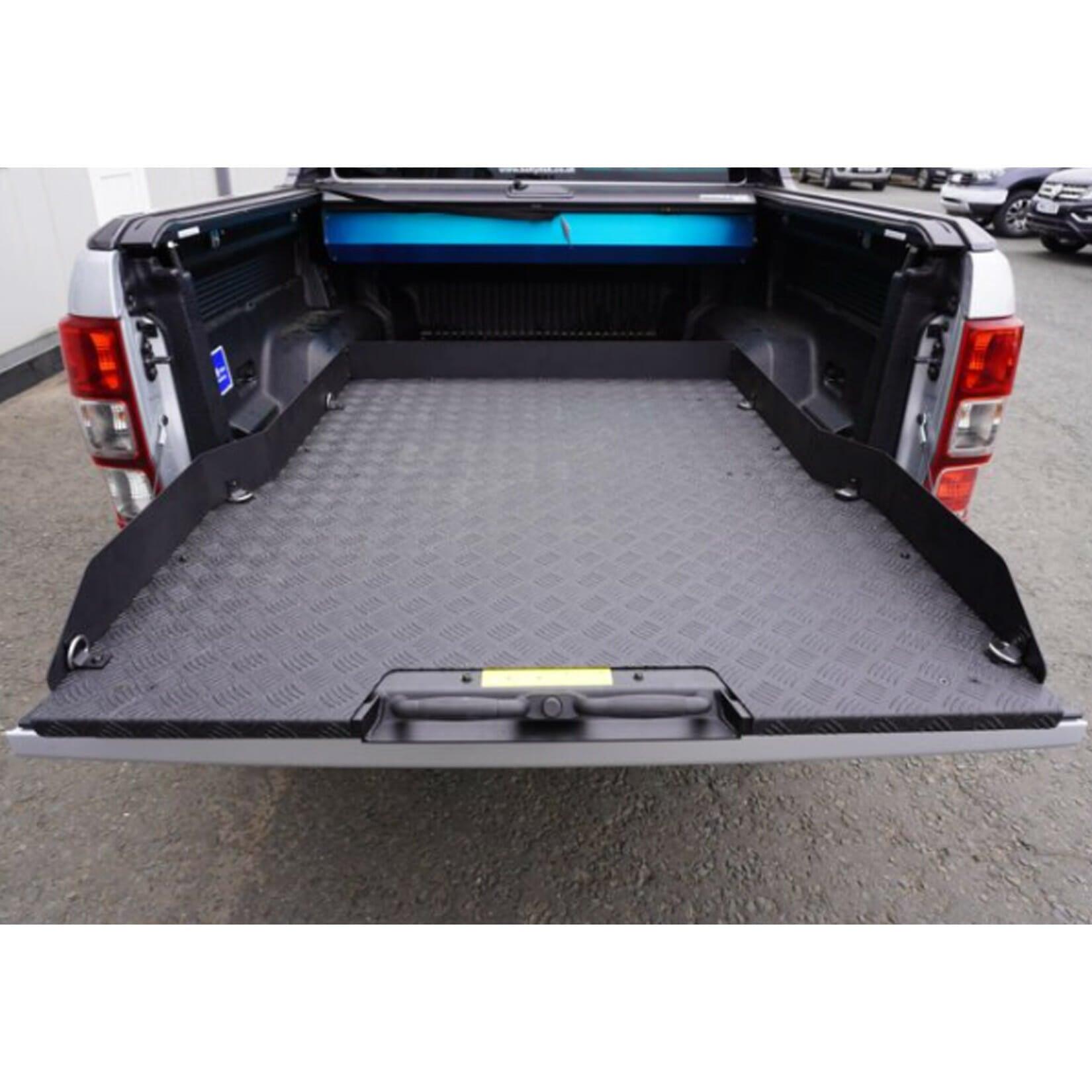 UNIVERSAL HEAVY DUTY LOAD BED METAL SLIDING TRAY FOR DOUBLE CAB PICK UPS - IN BLACK - Storm Xccessories2