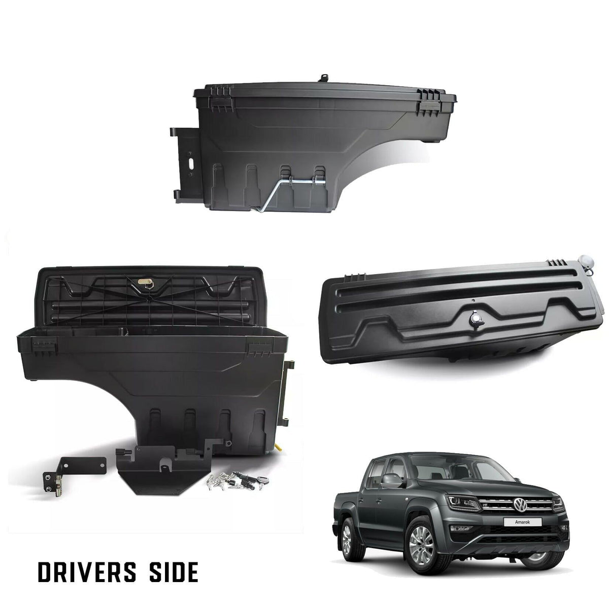 Volkswagen Amarok 2010-2022 - Swing Storage Case Tool Box Swingbox - Drivers Side