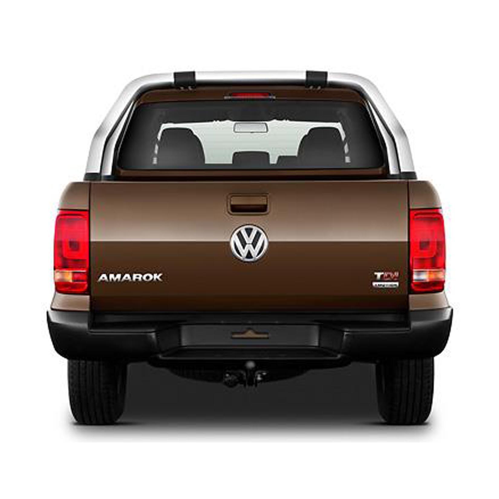 VW AMAROK 2010-2021 REPLACEMENT REAR BUMPER IN BLACK WITH SENSOR HOLES - Storm Xccessories2