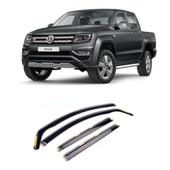 VW AMAROK 2010-2022 - STX WIND DEFLECTORS - 4 PCS SET - INTERNAL FIT - DARK SMOKE - W139 - Storm Xccessories2