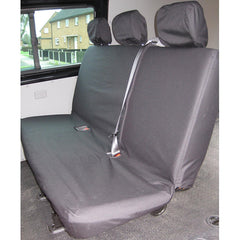 Vw Transporter T5 T6 2010 On Rear 3-seater Bench Passenger Seat Covers - Grey