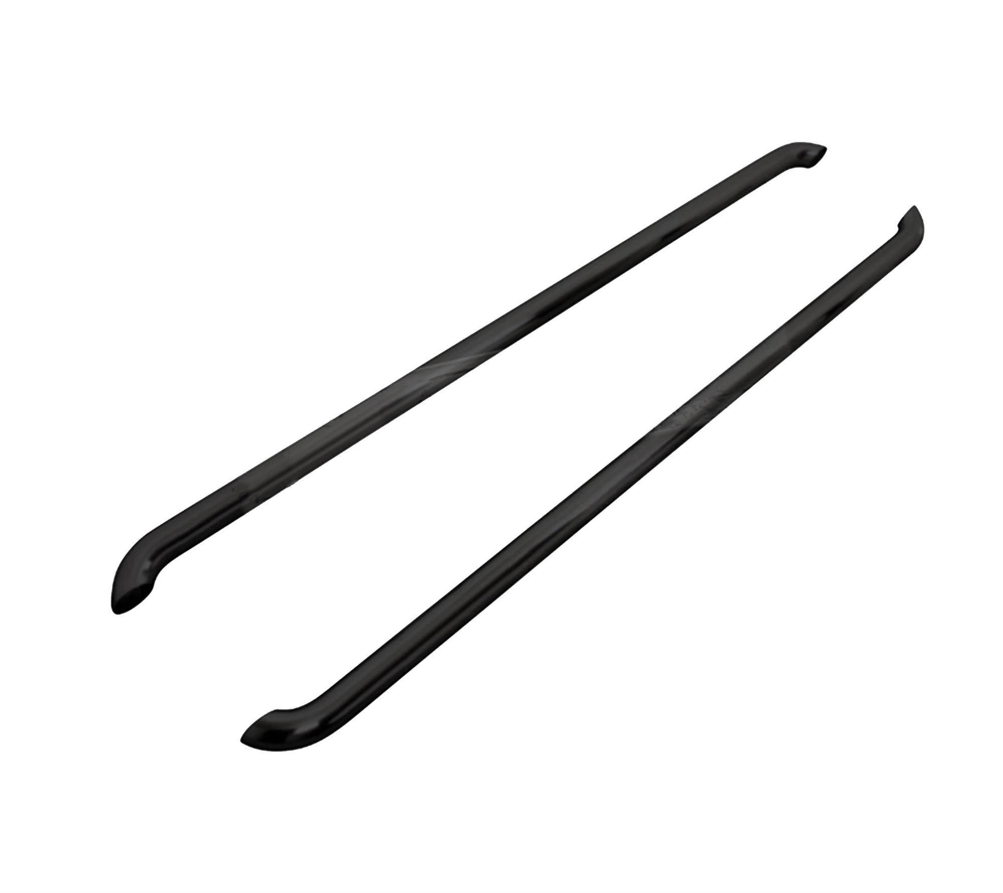 VW TRANSPORTER T5 / T6 LWB SPORTLINE SIDE BARS IN GLOSS BLACK - 2.4INCH - Storm Xccessories2