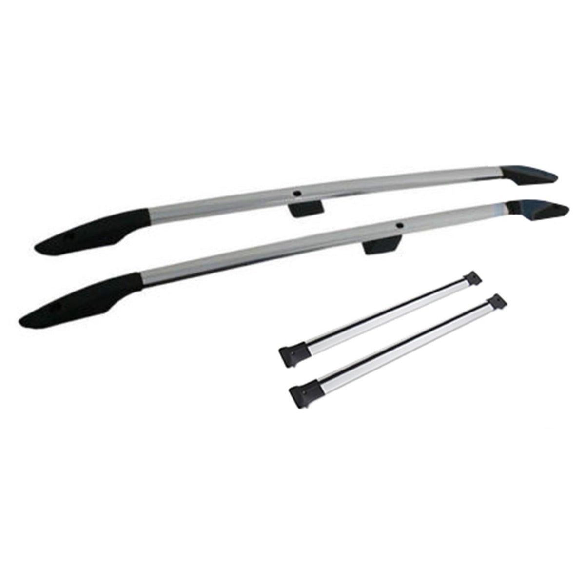 VW TRANSPORTER T5 - T6 - SWB ROOF RAILS AND CROSS BARS SET - SILVER - Storm Xccessories2
